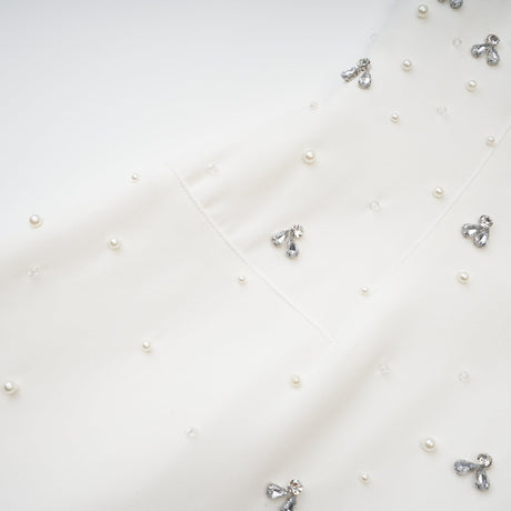 Aurohaya Melisande black embellished midi dress