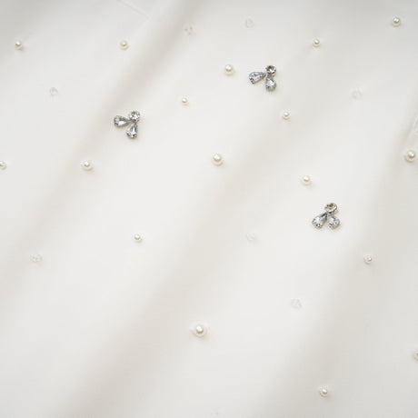 Aurohaya Melisande black embellished midi dress