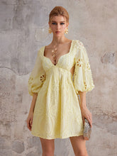 Aurohaya Agnès V Neck Mini Dress Ivory Whisper