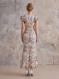 Aurohaya Melissa Floral Fitted Maxi Dress