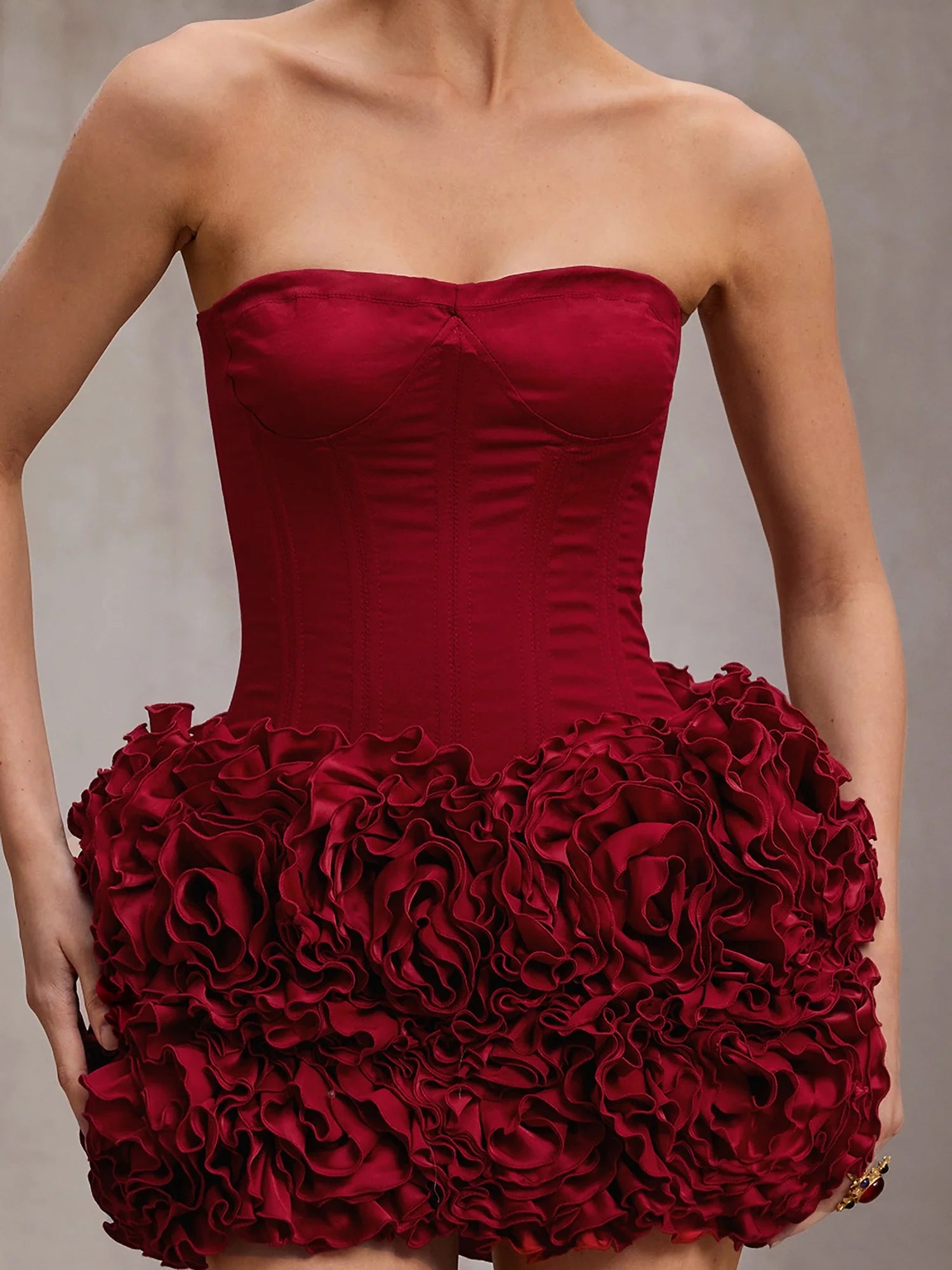 Aurohaya Alexia Strapless Corset Mini Dress