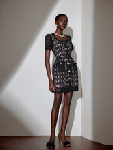 Aurohaya Evelyne Lace Button Front Mini Dress