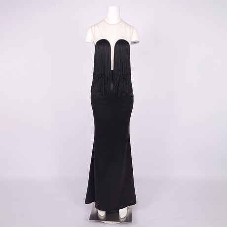 Aurohaya Marina Strapless Maxi Dress black