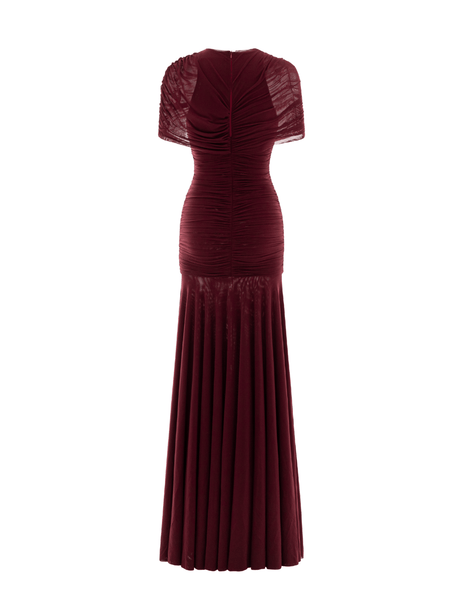 Aurohaya Mado One Shoulder Ruched Maxi Dress