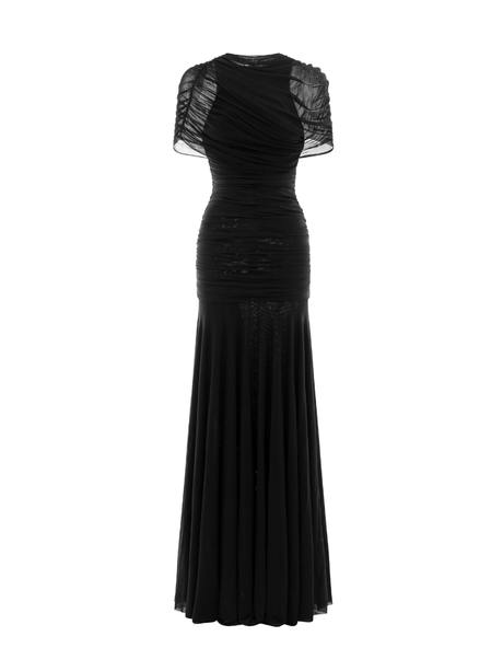 Aurohaya Mado One Shoulder Ruched Maxi Dress