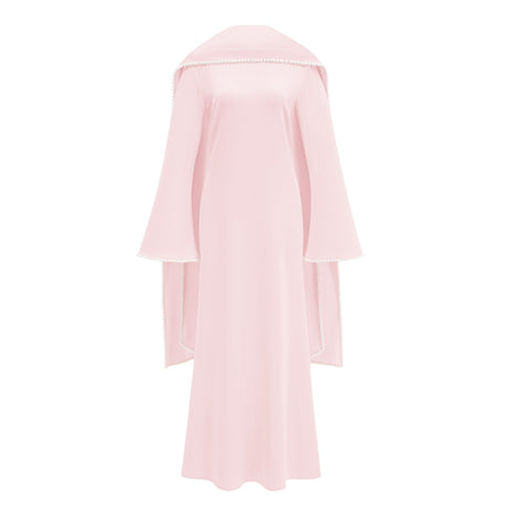 Sommet Pearl Trim Shawl Detail Maxi Dress / Pink