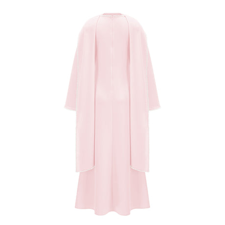 Sommet Pearl Trim Shawl Detail Maxi Dress / Pink
