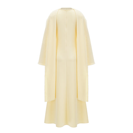 Sommet Pearl Trim Shawl Detail Maxi Dress / Yellow
