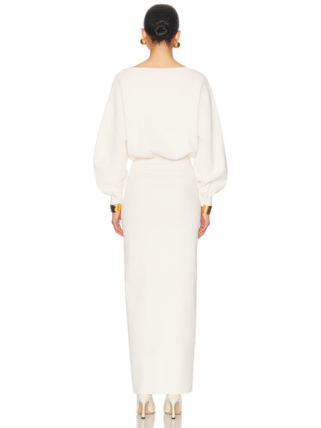 Aurohaya Édith Long Sleeve Knit Maxi Dress