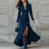 The Savannah Ruched Split Maxi Dress