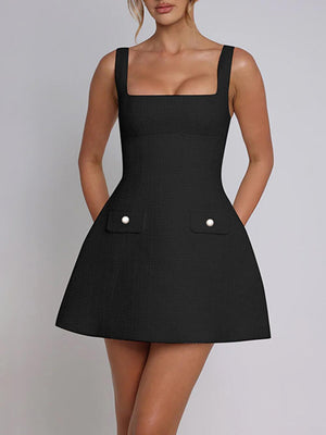 Aurohaya Elegant Strapless Party Mini Dress