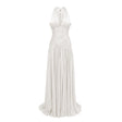 Aurohaya Verdelune Gathered Maxi Dress White