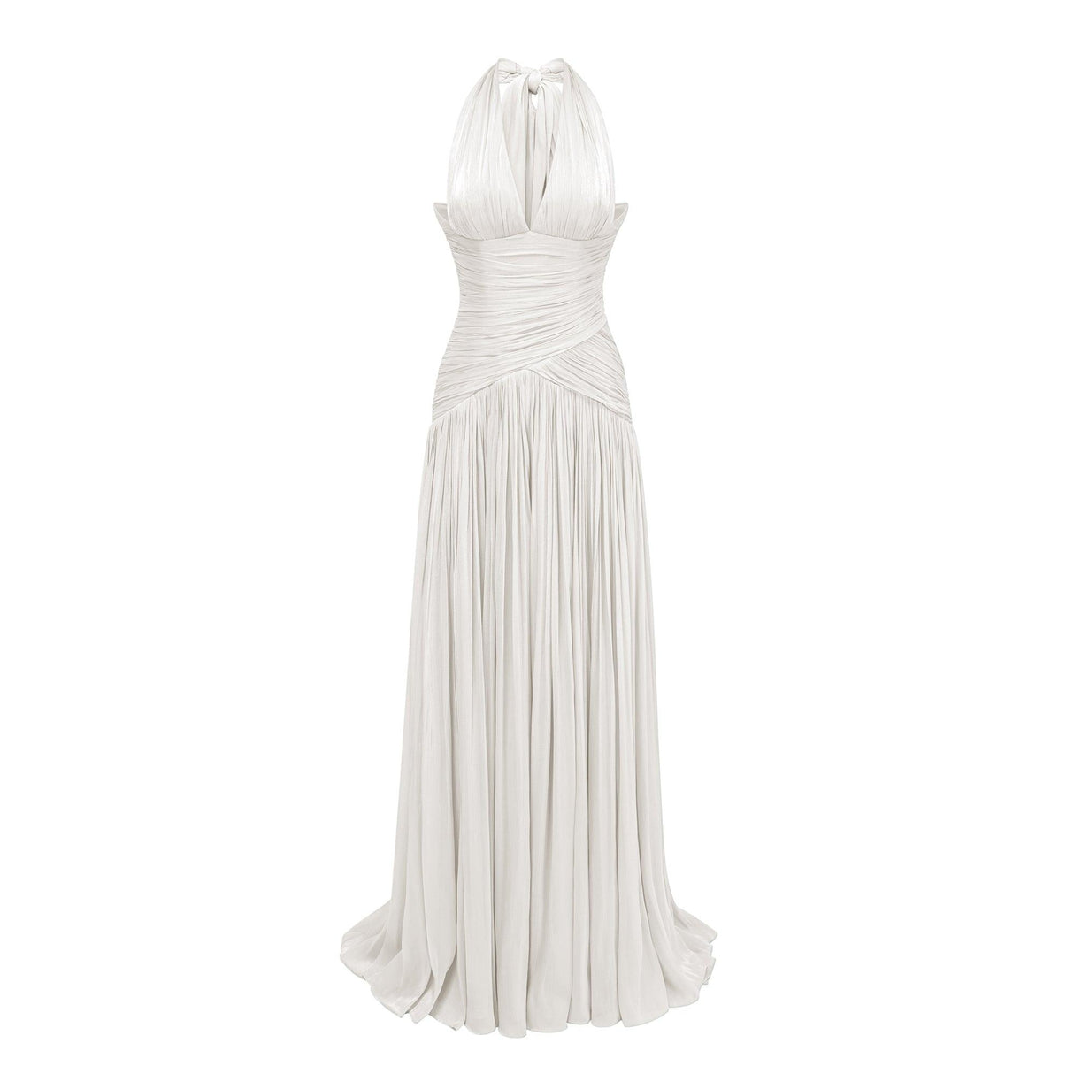 Aurohaya Verdelune Gathered Maxi Dress White
