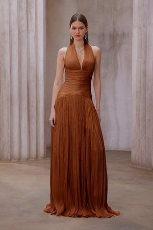 Aurohaya Uranie Gathered Maxi Dress