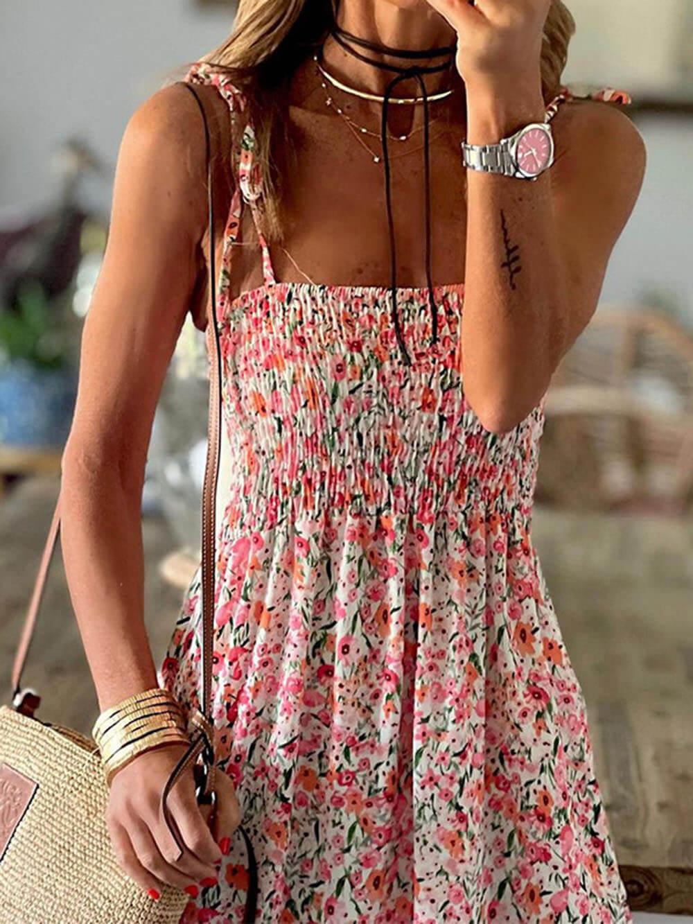 Aurohaya Bohemian Printed Slip Dress