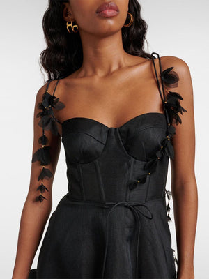 Aurohaya Elegant And Sophisticated Petal Midi Dress