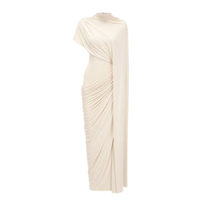 Aurohaya Fenella Asymmetrical Draped Cape & Dress Matching Set