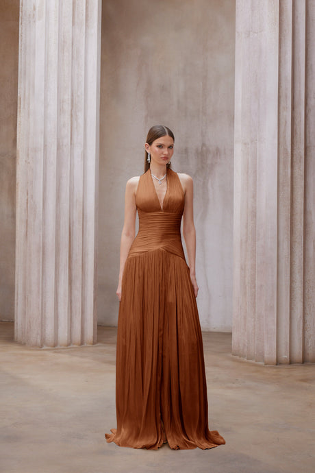 Aurohaya Uranie Gathered Maxi Dress