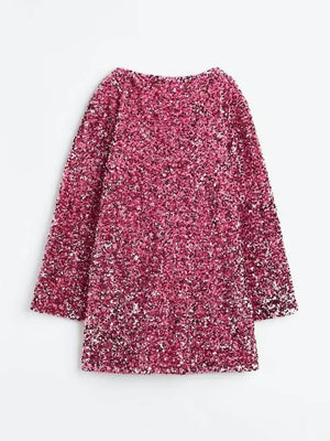 Aurohaya Sequined Tie-back Dress