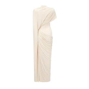 Aurohaya Fenella Asymmetrical Draped Cape & Dress Matching Set