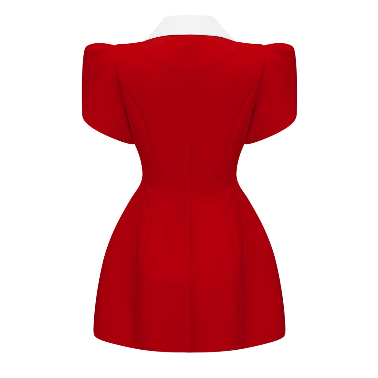 Aurohaya Acharya Red Shawl Lapel Mini Dress