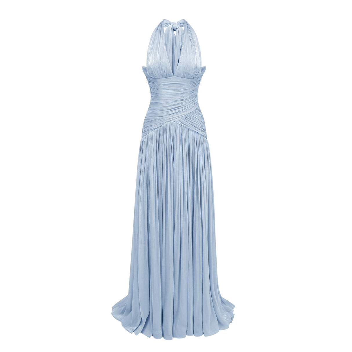 Aurohaya Uranie Blue Gathered Maxi Dress
