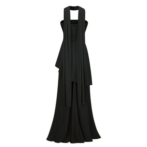 Aurohaya Solène Off-Shoulder Ruched Maxi Gown