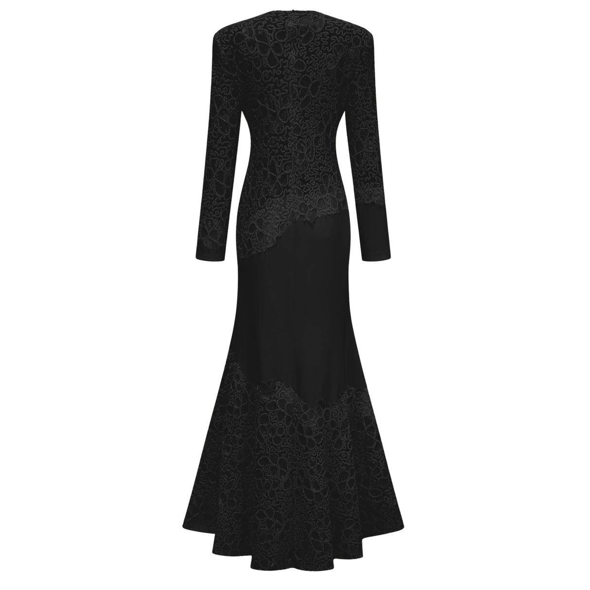Aurohaya Mathilde Black Embroidered Maxi Dress