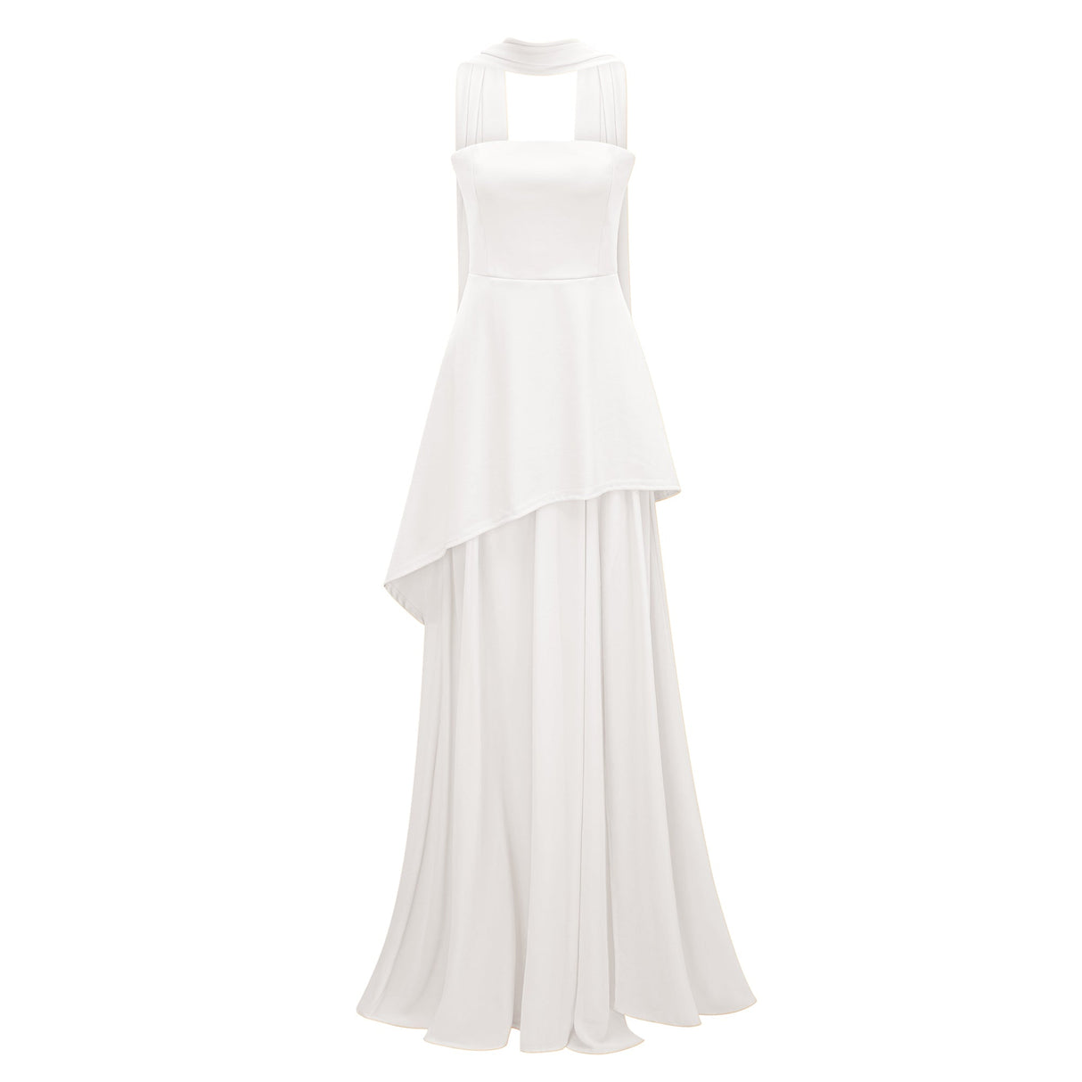 Aurohaya Solène Off-Shoulder Ruched Maxi Gown