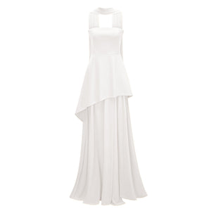Aurohaya Solène Off-Shoulder Ruched Maxi Gown