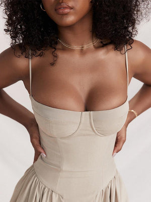 Aurohaya Sexy Sling Midi Dress