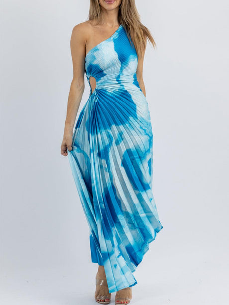 Aurohaya Surf Blue Midi Dress