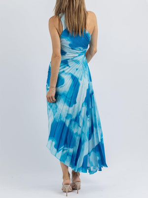 Aurohaya Surf Blue Midi Dress