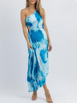 Aurohaya Surf Blue Midi Dress