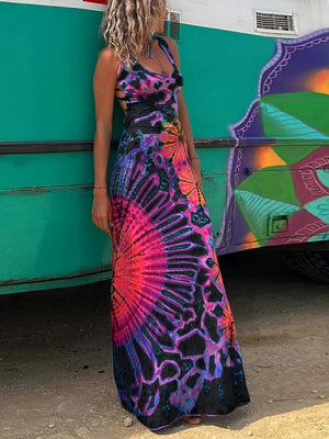 Aurohaya Halter Strapless Dress Purple