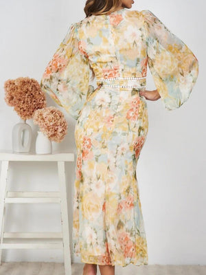 Aurohaya Long Slim Fit Tuxedo Midi Dress