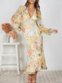 Aurohaya Long Slim Fit Tuxedo Midi Dress Yellow