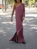 Side One Shoulder Statement Maxi Dress