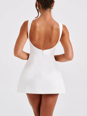 Aurohaya Backless Sleeveless Mini Dress
