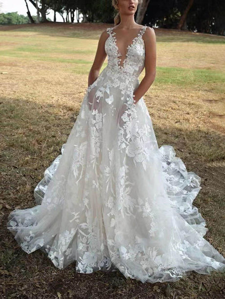 Aurohaya Beautiful Sexy Fluffy Lace Wedding With Suspenders Bridesmaid Maxi Dress