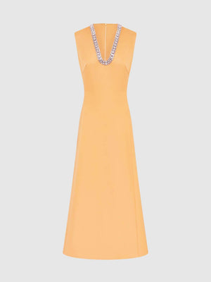 Aurohaya Sophisticated Sequin Embellished Maxi Dress