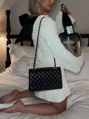 Aurohaya Sequined Tie-back Dress