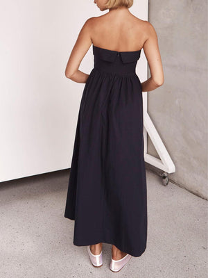 Aurohaya Resort Style Tulare Strapless Midi Dress