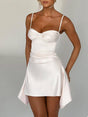 Aurohaya Irregular Strap Mini Dress Ivory