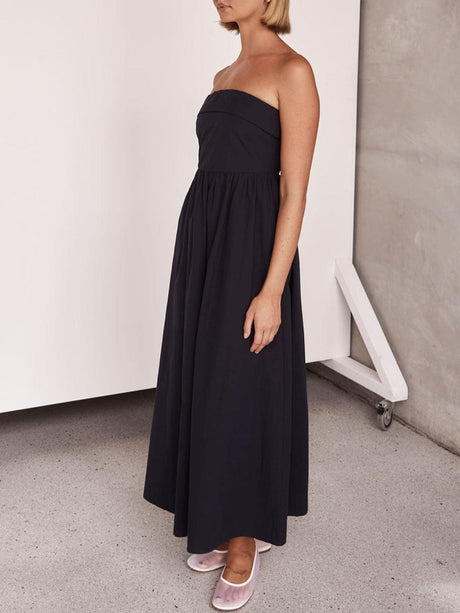 Aurohaya Resort Style Tulare Strapless Midi Dress