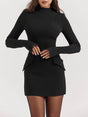 Aurohaya Black Mini Dress Black