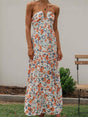 Aurohaya Floral-Print Maxi Dress Orange