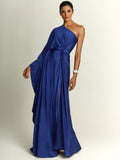 Elegant One Shoulder Long Party Slit Maxi Dress