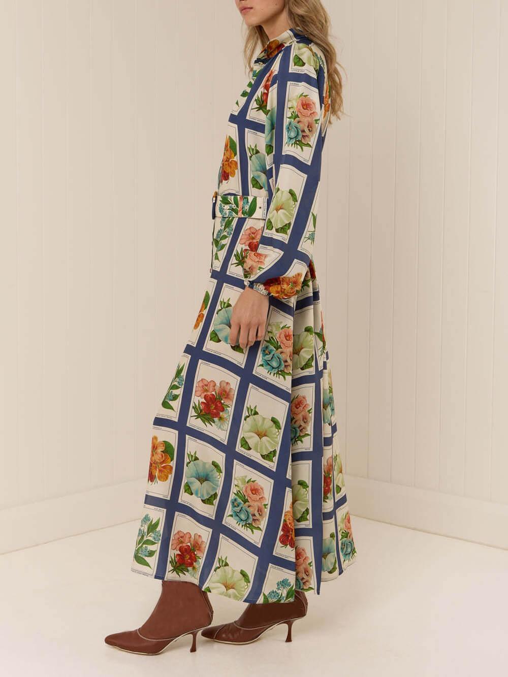 Aurohaya Casual Chic Linen Tie-Waist Maxi Dress