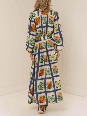 Aurohaya Casual Chic Linen Tie-Waist Maxi Dress